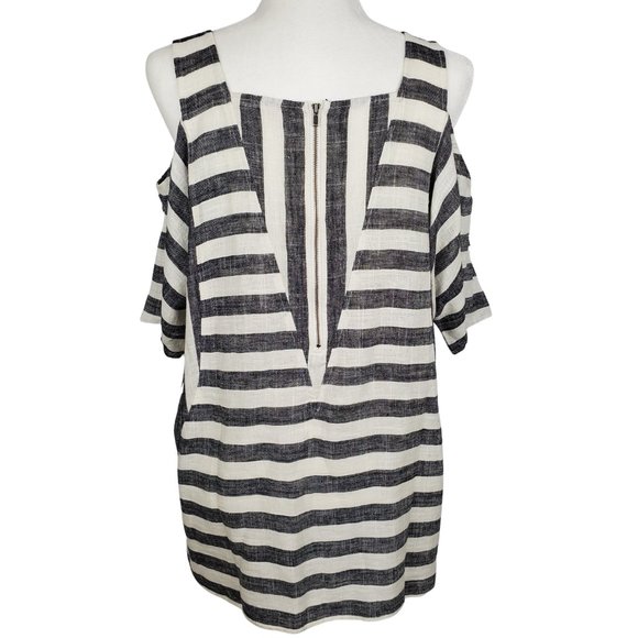 NWOT Soft Surroundings Striped Cold Shoulder Sunset Tunic Women's Large Petite - Picture 4 of 11
